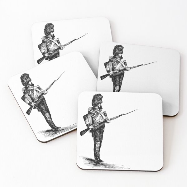 Item preview, Sketch of British soldier with a musket designed and sold by VintageBazaar.