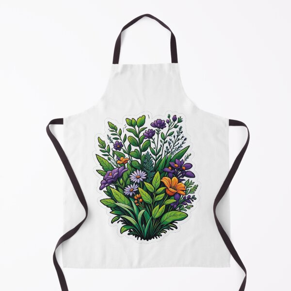 Item preview, Nature impressions: detailed flowers and green plants designed and sold by Ink-Kreativ.