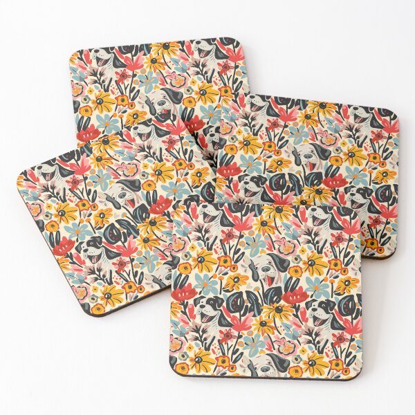 Item preview, Dogs & Flowers designed and sold by MidArtForge.