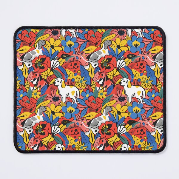 Item preview, Dogs & Flowers designed and sold by MidArtForge.