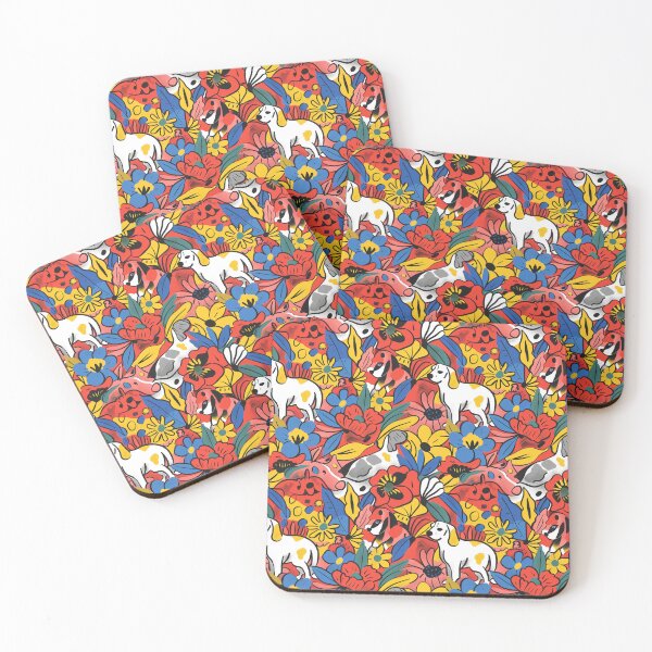 Item preview, Dogs & Flowers designed and sold by MidArtForge.