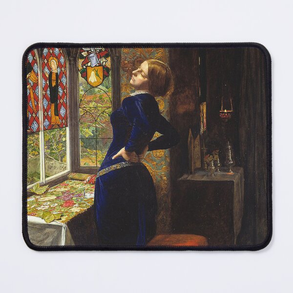 Item preview, Woman in a blue dress by a window by Dante Rossetti designed and sold by Vintage Designs +.