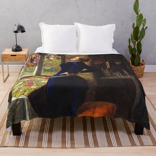 Item preview, Woman in a blue dress by a window by Dante Rossetti designed and sold by Vintage Designs +.