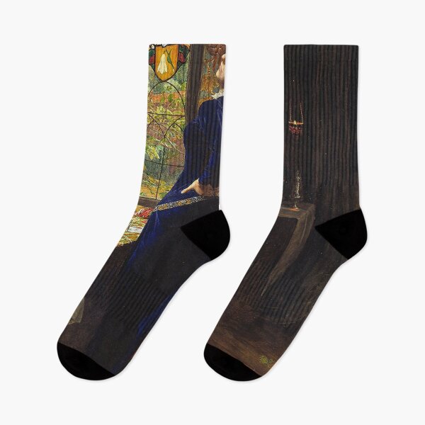 Item preview, Woman in a blue dress by a window by Dante Rossetti designed and sold by Vintage Designs +.