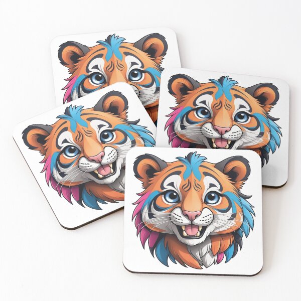 Item preview, Living Wilderness: Colorful Tiger Head Illustration designed and sold by Ink-Kreativ.