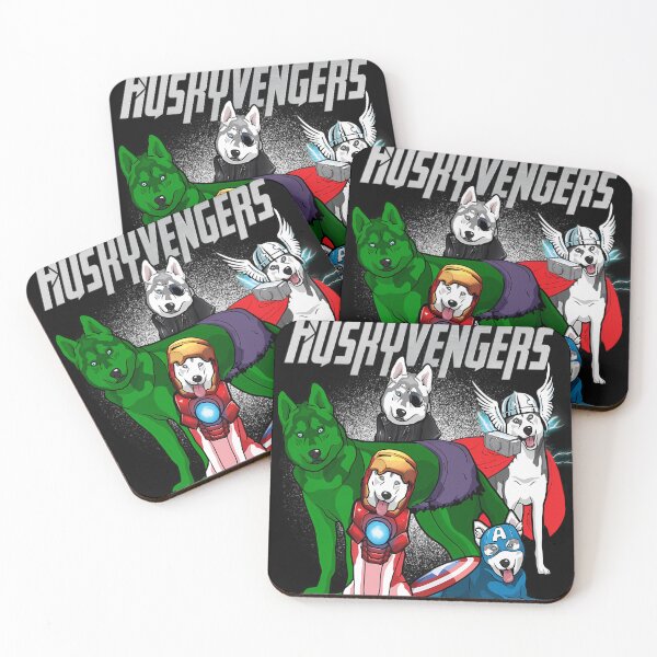 Artikelvorschau, Siberian Husky Avengers Huskyvengers Hund entworfen und verkauft von MiikaLeppala.