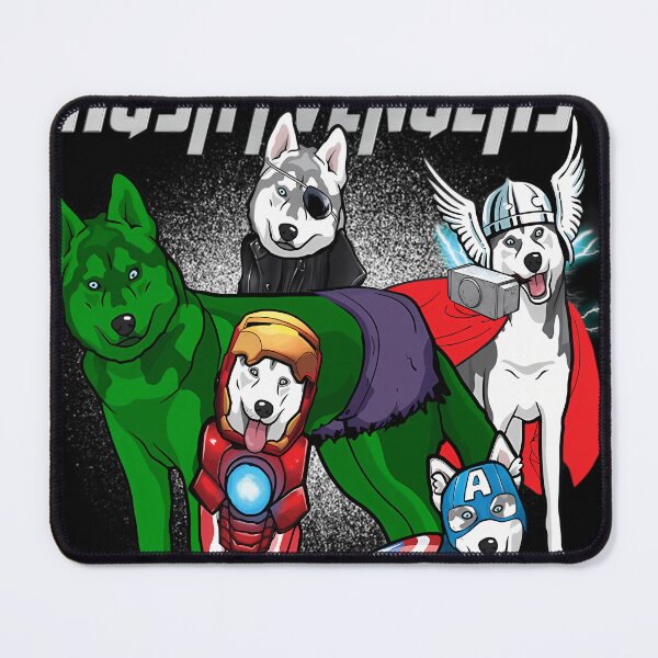 Artikelvorschau, Siberian Husky Avengers Huskyvengers Hund entworfen und verkauft von MiikaLeppala.