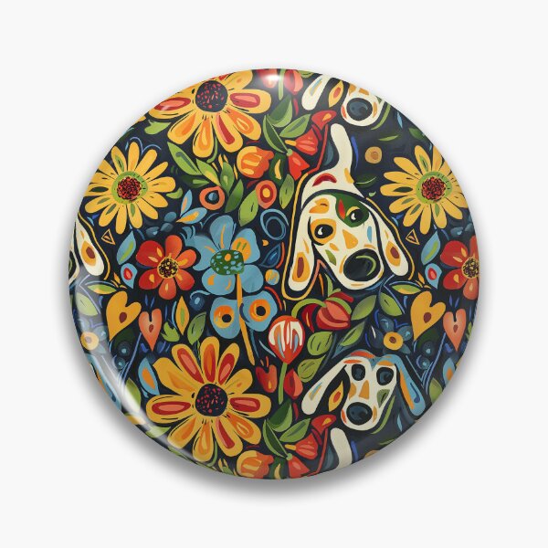 Item preview, Dogs & Flowers designed and sold by MidArtForge.