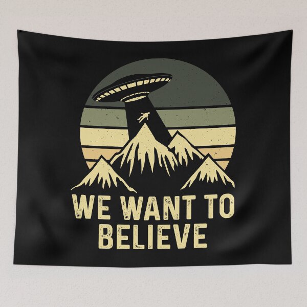 Item preview, Vintage Alien UFO Hunter,I Want To Believe Retro designed and sold by ArtByKatti.