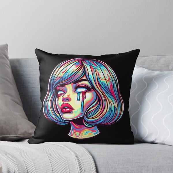 Item preview, Psychedelic Crying Girl Face #3 designed and sold by TheRumblingNerd.