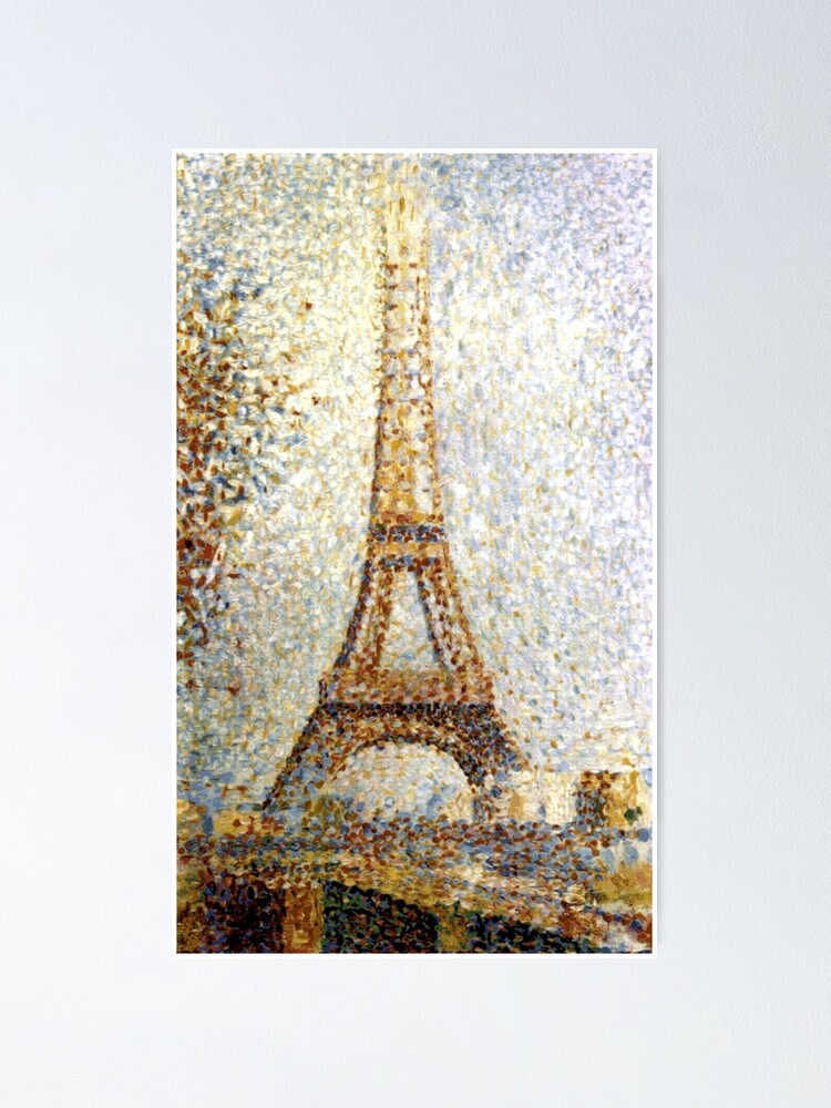 Poster Georges Seurat Pointillisme Tour Eiffel Par Pdgraphics Redbubble