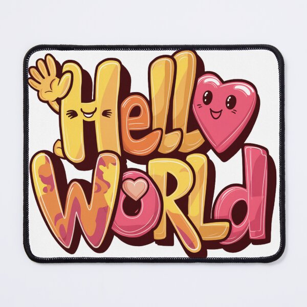 Item preview, Hello World: Innovative and Cute 'Hello' Design designed and sold by Colorful-Garden.