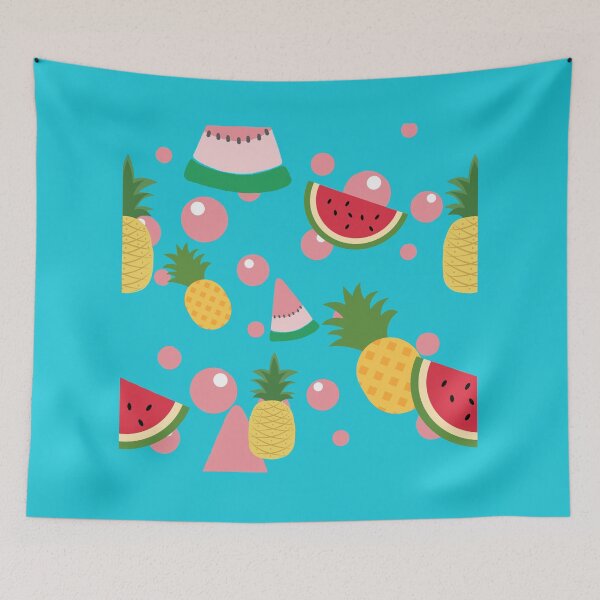 Item preview, Pineapple Watermelon Bubbles! (Blue) designed and sold by ami.creations.