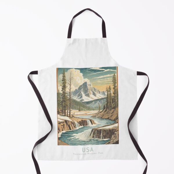 Item preview, Vintage Yellowstone National Park - Minimalist retro travel poster for globetrotters and nature lovers designed and sold by pod24.