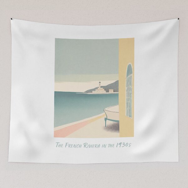 Item preview, Retro travel poster - Minimalist vintage trip to the French Riviera of the 1930s designed and sold by pod24.