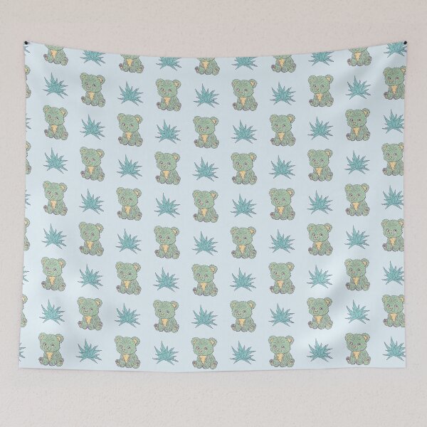 Item preview, Aloe Beara Delight - Aloe Vera Bear Seamless Pattern designed and sold by SPIRIMAL.