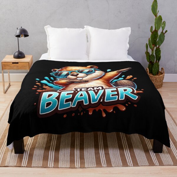 Item preview, TEAM BEAVER - CUTE BEAVER IN SUNGLASSES DABBING - BLUE designed and sold by justyna-s28.