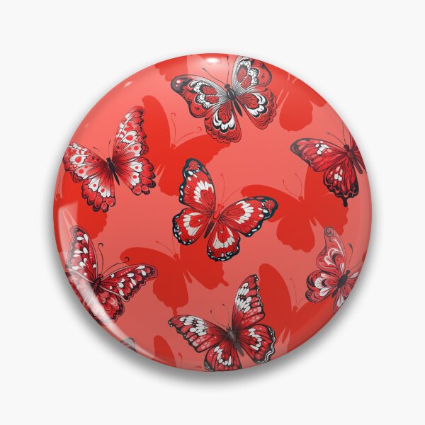 Item preview, Red butterfly with shadows seamless pattern designed and sold by AlchemyColor.