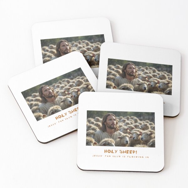 Item preview, Holy Sheep! Jesus Fan Club is Flocking in designed and sold by Tekweni.