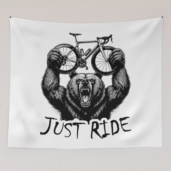 Item preview, Cycling Just Ride Bear designed and sold by Esskay Designs.