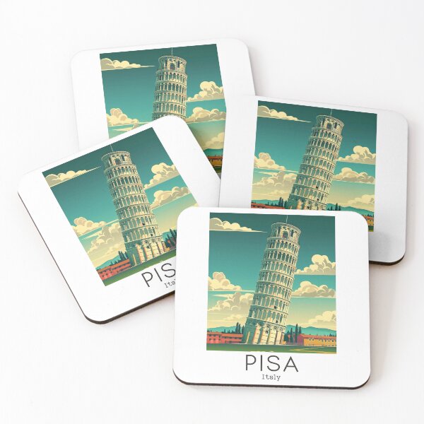 Item preview, A Vintage Travel Illustration of Pisa - Italy designed and sold by GoodOldVintage.