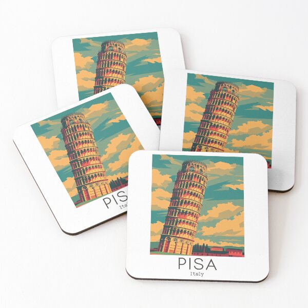 Item preview, A Vintage Travel Illustration of Pisa - Italy designed and sold by GoodOldVintage.
