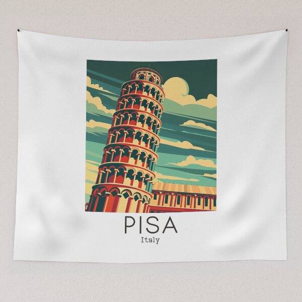 Item preview, A Vintage Travel Illustration of Pisa - Italy designed and sold by GoodOldVintage.