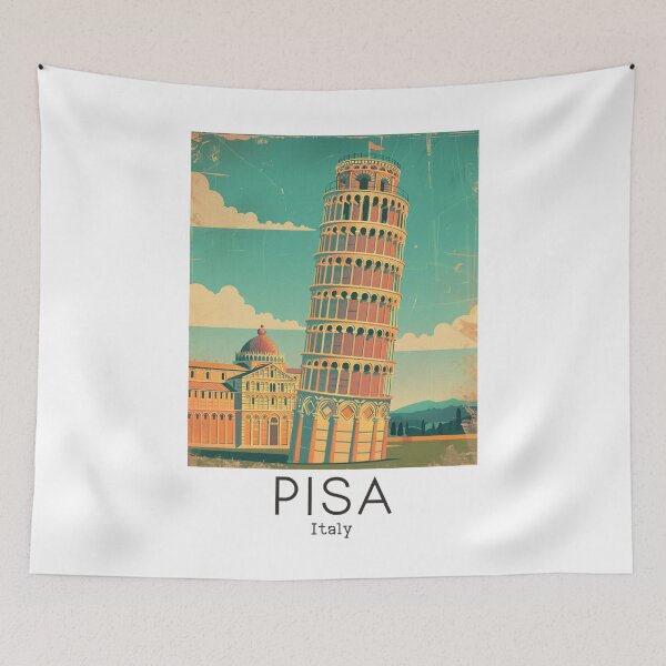 Item preview, A Vintage Travel Illustration of Pisa - Italy designed and sold by GoodOldVintage.