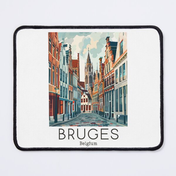 Item preview, A Vintage Travel Illustration of Bruges - Belgium designed and sold by GoodOldVintage.