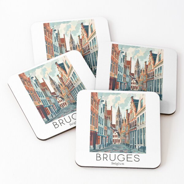 Item preview, A Vintage Travel Illustration of Bruges - Belgium designed and sold by GoodOldVintage.