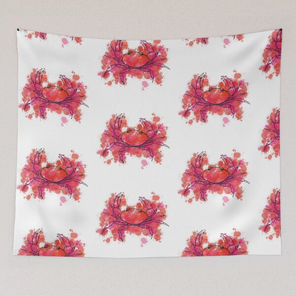 Item preview, red crab sticker designed and sold by Tetiana Pohurska.