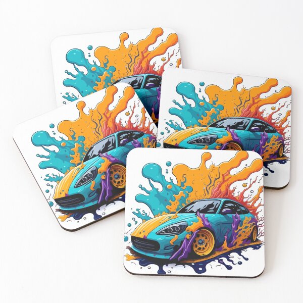 Item preview, a luxury car driven on mountains area at sunset wallpaper generative AI Art created by AI technology image 2 1 designed and sold by deeplaxman.