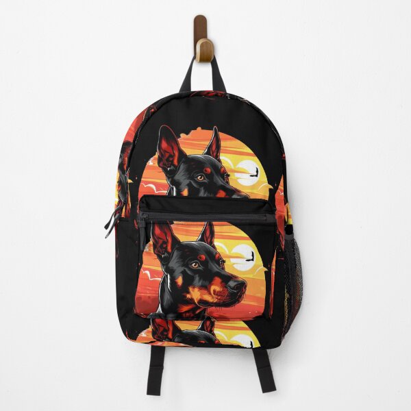 Item preview, Doberman against a backdrop of a fiery sunset designed and sold by FluxDesigner.