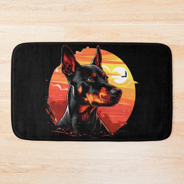 Item preview, Doberman against a backdrop of a fiery sunset designed and sold by FluxDesigner.