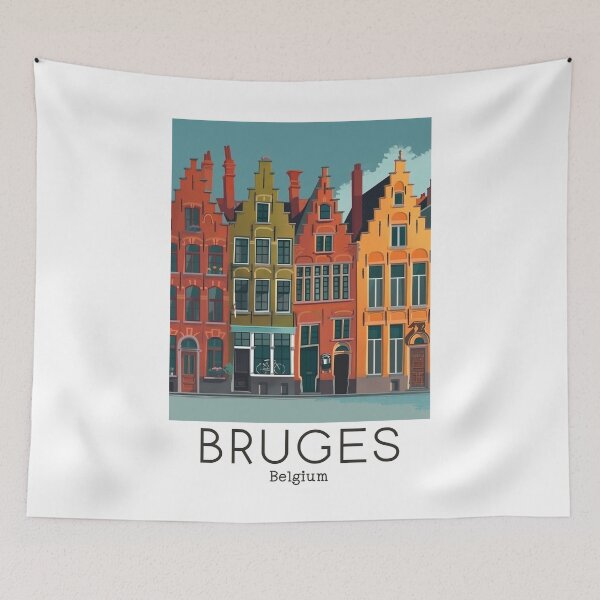 Item preview, A Vintage Travel Illustration of Bruges - Belgium designed and sold by GoodOldVintage.