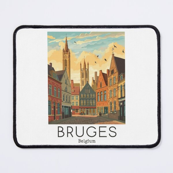 Item preview, A Vintage Travel Illustration of Bruges - Belgium designed and sold by GoodOldVintage.