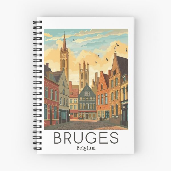 Item preview, A Vintage Travel Illustration of Bruges - Belgium designed and sold by GoodOldVintage.