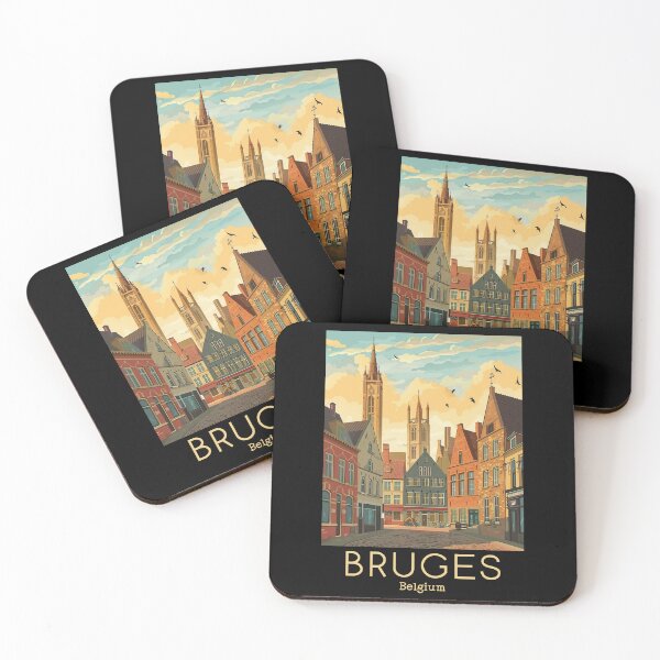 Item preview, A Vintage Travel Illustration of Bruges - Belgium designed and sold by GoodOldVintage.