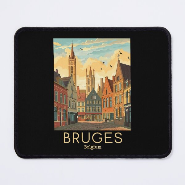 Item preview, A Vintage Travel Illustration of Bruges - Belgium designed and sold by GoodOldVintage.