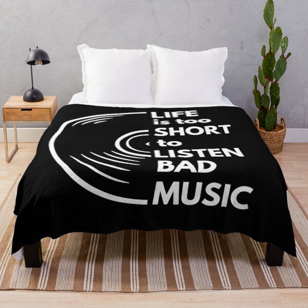 Item preview, Life is too Short to Listen Bad MUSIC cool vinyl album text design designed and sold by Jt41.