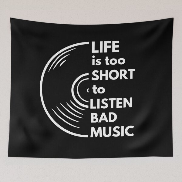 Item preview, Life is too Short to Listen Bad MUSIC cool vinyl album text design designed and sold by Jt41.