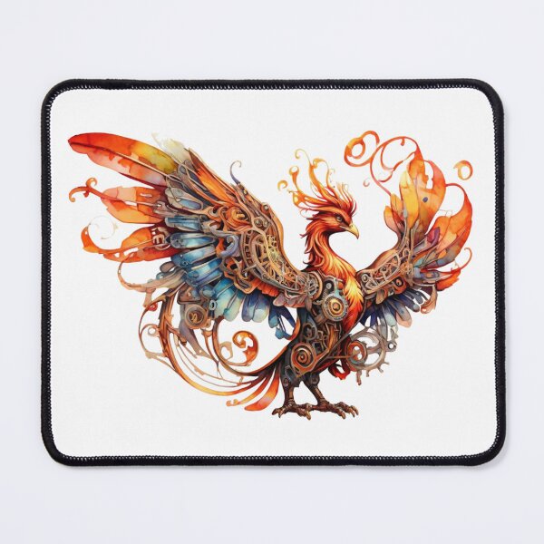 Item preview, A steampunk phoenix as a watercolor designed and sold by Rose Design & Photos.