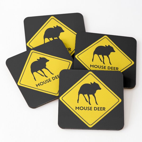 Item preview, Mouse Deer Warning Sign, yellow sign warning designed and sold by Kondi-Art.