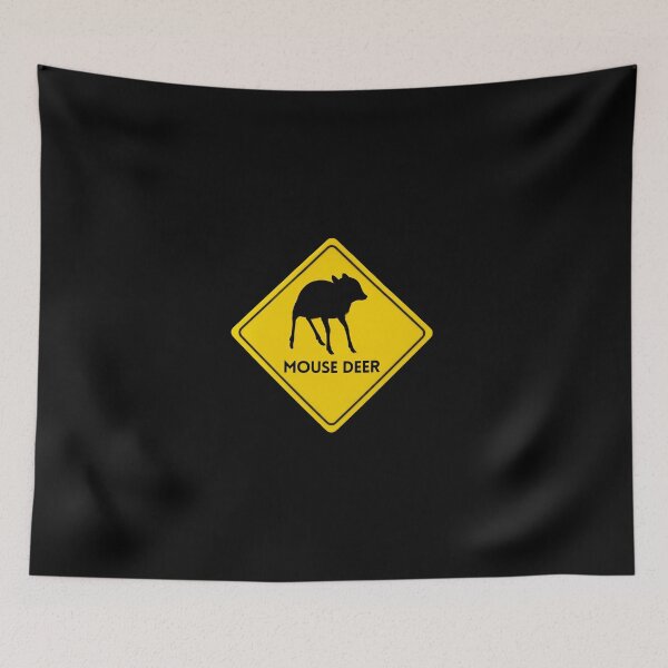 Item preview, Mouse Deer Warning Sign, yellow sign warning designed and sold by Kondi-Art.