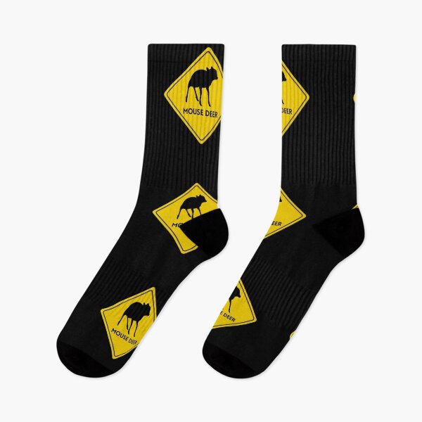 Item preview, Mouse Deer Warning Sign, yellow sign warning designed and sold by Kondi-Art.