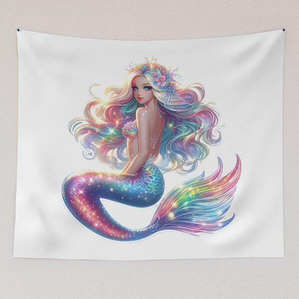 Item preview, Rainbow Mermaid Radiance designed and sold by AI-Only Creations.
