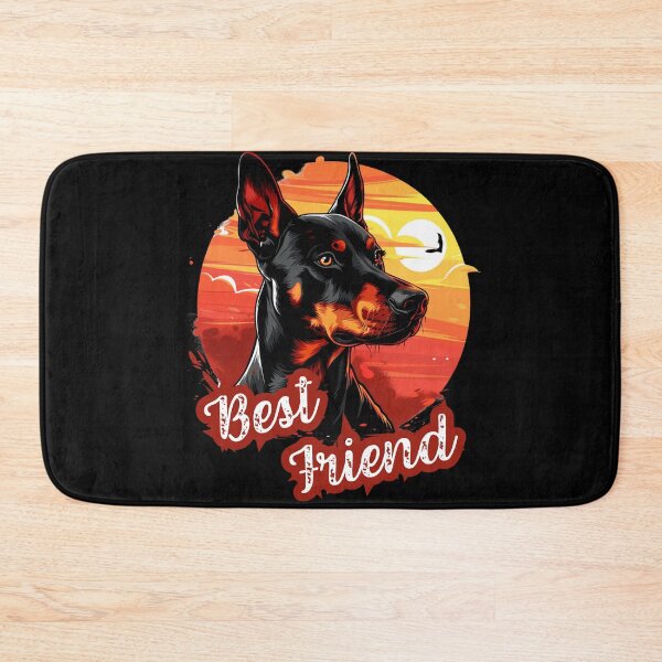 Item preview, Doberman against a backdrop of a fiery sunset designed and sold by FluxDesigner.