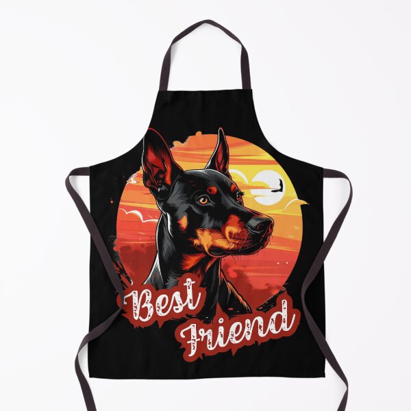 Item preview, Doberman against a backdrop of a fiery sunset designed and sold by FluxDesigner.