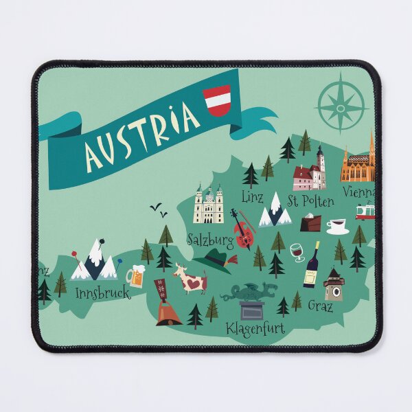 Item preview, Austria poster map designed and sold by Gary Godel.