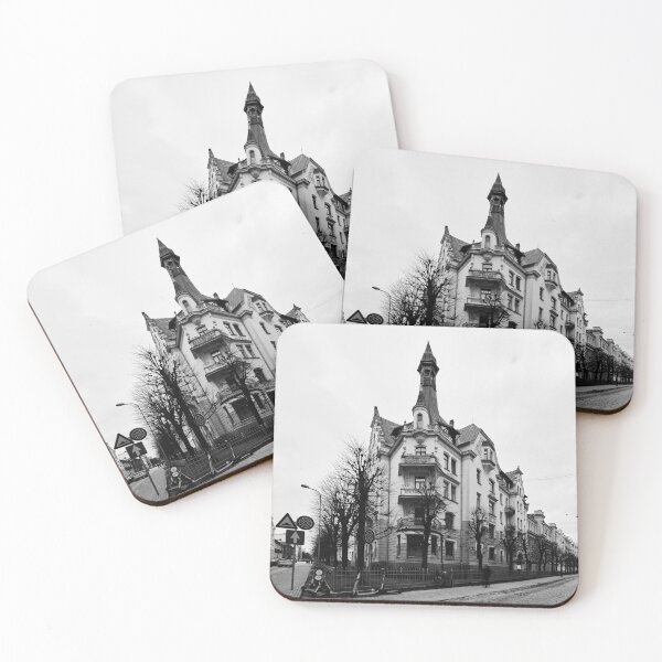 Item preview, Corner house. Riga 2024 bw designed and sold by Jouko Lehto Photography.